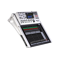 Mélangeur Audio numérique professionnel 16 canaux écran tactile USB DJ système de son Console 5 bandes éclairage vidéo métal plastique