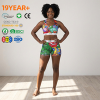 Ensemble de soutiens-gorge de sport pour femmes, motif monstre Pop Art, style graffiti, respirant, offrant un bon maintien, pour l'entraînement et la performance athlétique