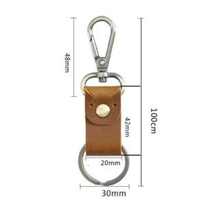 Organizador de Llaves de Cuero Retro con Anilla Metálica, Hecho a Mano, Correa Universal para Llaves de Coche, Estilo Crazy Horse, para Hombre y Mujer - Product Image 6