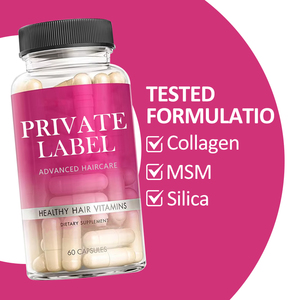Vitaminas Personalizables para el Crecimiento del Cabello con Biotina y <span class=keywords><strong>Amino</strong></span>ácidos, Marca Privada, Vitaminas de Colágeno para el Crecimiento del Cabello, 60 Cápsulas - Product Image 5