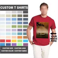 Tops en coton personnalisés de qualité supérieure, imprimés, flexibles, à la mode, anti-boulochage, chemises en coton personnalisées, chemises en coton vierges pour hommes, personnalisables
