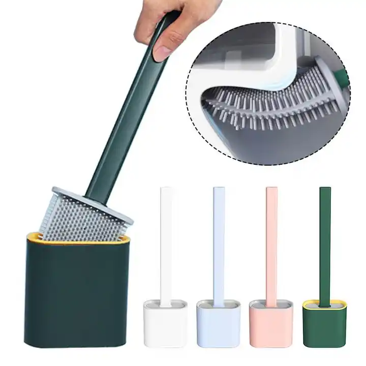 1pc Plastic Toilet Cleaning Brush, Modern Long Handle Wall Mounted