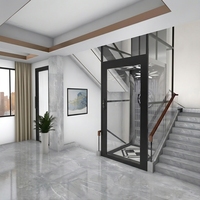 Ascenseur domestique Hyundai Modern AC, petit ascenseur intérieur pour 2 étages, autoportant, avec traction en acier inoxydable