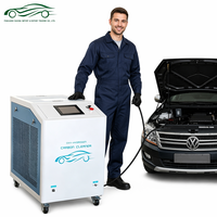 Machine de nettoyage automatique du carburateur à hydrogène 2000L/H, conception mobile pour les centres de réparation de voitures diesel et essence