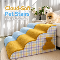 Großhandel Waschbare Hundetreppe Haustierstufen für Bett Sofa Rutschfeste Schaumstofframpe mit Abnehmbarem Bezug für Hunde Katzen Welpen