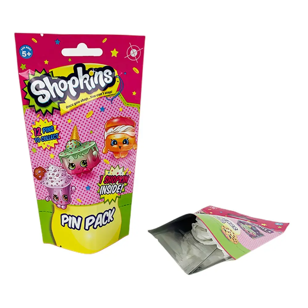 Sac à bonbons et jouets colorés personnalisés, sachet d'emballage à coller sur le côté, en plastique, avec trou Euro, pour la gelée, cubes de fruits, 50 pièces