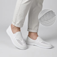 Zapatos de Seguridad Antiestáticos de Lona con Suela de PVC/PU, Cuatro Orificios, Antipolvo, para Cuarto Limpio ESD, Colores Personalizados