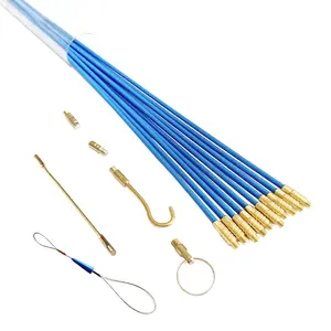 Conduit Pull Push For Installing Coaxial Wire Fish Tape Wall Blue Fiberglass Running Cable Portable