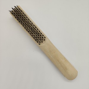 Brosse de nettoyage en fil d'acier inoxydable de qualité industrielle avec manche en bois, personnalisable OEM, prix compétitif - Product Image 6