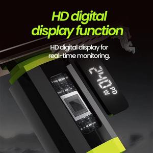 Câble USB-C vers USB-C <span class=keywords><strong>à</strong></span> charge rapide haute vitesse 1,5 m 240 W avec écran numérique HD pour té<span class=keywords><strong>l</strong></span>éphone et écouteurs, en silicone - Product Image 2