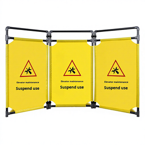 Recinzione di Isolamento Telescopica in Tessuto per Costruzioni, Riempibile al 70% con Acqua, Segnale di Avvertimento per Manutenzione Ascensori - Product Image 1