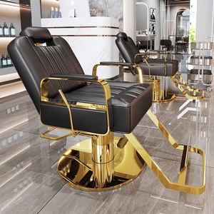 High Quality <b>Leather</b> Reclining Barber Chair Salon Equipment for Hotel Living Room Wholesale Salons - Product Image 1
