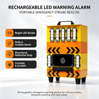 Avertisseur sonore rechargeable avec lumière stroboscopique LED, balise clignotante portable pour secours d'urgence et sécurité routière, vente en gros