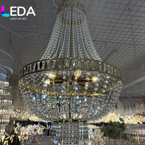 LEDA Lighting Custom Hotel Party Events <b>Hanging</b> Lamp Staircase Wedding Decorative Crystal Luxury Led Chandelier - Product Image 6