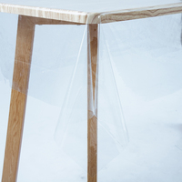 Prix pas cher Nappes en plastique imprimées transparentes en PVC en rouleau nappe en cristal transparent pvc