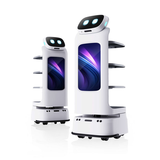 China High Tech Advertising Display AI Human Robots Food Delivery Hotel Business Restaurant Serving Robot Waiter Robot