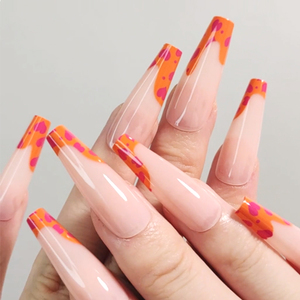 Embalaje personalizado ABS <span class=keywords><strong>uñas</strong></span> leopardo punta francesa diseño Prensa en <span class=keywords><strong>uñas</strong></span> conjunto hermosa manicura decorada <span class=keywords><strong>uñas</strong></span> <span class=keywords><strong>postizas</strong></span> adhesivo - Product Image 3