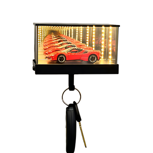 Wholesale LED Key Holder <b>Mirror</b> Wall Mounted Organizer With Light Effect - Product Image 1