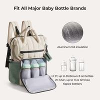 Sac à dos de rangement de couches pour bébés en polyester portable Bouffant personnalisé Organisateur de maman de style féminin à la mode avec tapis