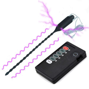 ฟรีกล่องที่กําหนดเอง - โช๊คไฟฟ้าชุดขยายช่องปัสสาวะซิลิโคนอวัยวะเพศชายปลั๊กสายสวนเสียงไฟฟ้ากระตุ้นอุปกรณ์พรหมจรรย์ - Product Image 1