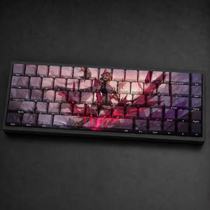 Claviers personnalisés DIY LOL CRYSTALIS <span class=keywords><strong>MOTUS</strong></span> ASHE 68 touches, touches en PBT imprimées latéralement, sublimation par transfert de colorant, profil Cherry, clavier mécanique - Product Image 6
