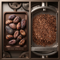 Machine à peler les fèves de cacao à haute efficacité 50 kg/h, éplucheuse automatique de fèves de cacao commerciale