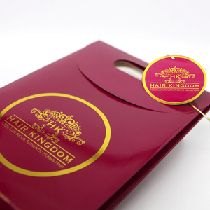Tóc <span class=keywords><strong>Hangtag</strong></span> Tùy Chỉnh In Ấn Tên Thương Hiệu Logo Giấy Treo Thẻ Cho Phần Mở Rộng Tóc Bó Bao Bì - Product Image 2