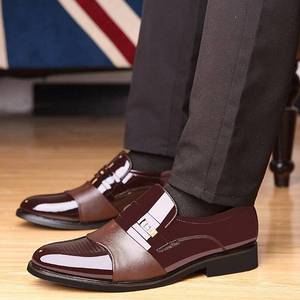 Zapatos de vestir clásicos de cuero PU para <span class=keywords><strong>hombre</strong></span>, estilo OEM, <span class=keywords><strong>con</strong></span> malla, ideales para reuniones de negocios. - Product Image 4