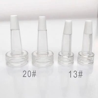 Tapa de punta de cuentagotas de plástico transparente de 13mm y 20mm para viales de vidrio de cuello engarzado para líquido de medicina cosmética