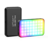 Lumière vidéo et photo LED RGB rechargeable avec température de couleur réglable, éclairage de studio portable pour maquillage et téléphone