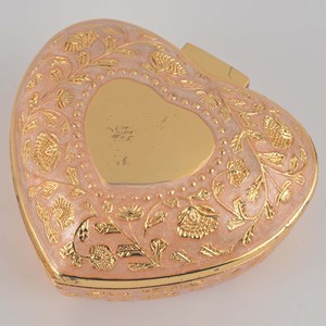 Boîte à bijoux de luxe en alliage d'aluminium en forme de cœur, boîtes à bijoux personnalisées, boîte en métal - Product Image 3