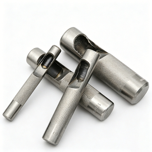 Ensemble de 9 poinçons à trous ronds, 2,5-10 mm, en acier au carbone, outils de poinçonnage pour ceintures en cuir, pour le bricolage et la couture à la main - Product Image 6