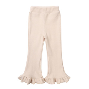 Pantaloni a zampa di elefante per bambini primavera pantaloni carini in cotone morbido e Casual pantaloni elasticizzati pantaloni eleganti e da principessa per bambini - Product Image 4