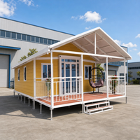 Maison conteneur pliable et extensible, modulaire, mobile, portable, en acier, étanche, 2 ou 3 chambres, 20 pieds, 40 pieds, pour jardin