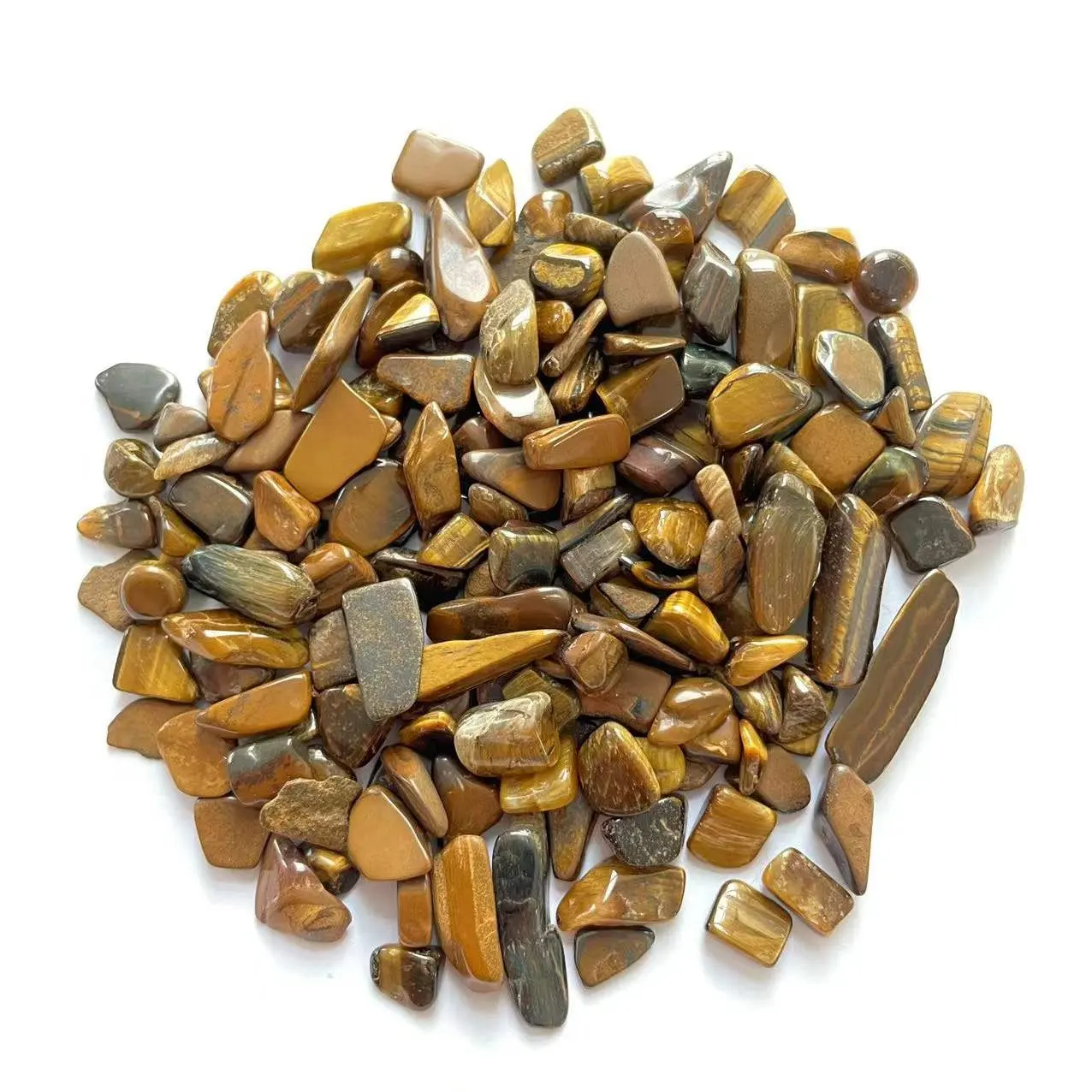 Best price natural tumbled stone quartz yellow tiger eye gravel crystals for sale
