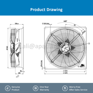 Ventilador de techo con condensador ebmpapst W3G910-KU25-03/F01, ventiladores axiales industriales para evaporador - Product Image 4