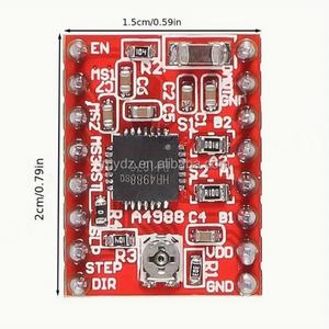 Module de pilote de moteur pas à pas compatible avec dissipateur thermique A4988 pour cartes et kits de développement Reprap d'imprimantes 3D - Product Image 1