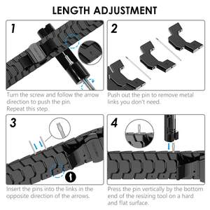 Correa de acero inoxidable para Samsung Galaxy Watch 3 4 5 <span class=keywords><strong>Pro</strong></span> correa de reloj universal correa de pulsera de metal para <span class=keywords><strong>Amazfit</strong></span> Huawei GT2 <span class=keywords><strong>GT3</strong></span> <span class=keywords><strong>Pro</strong></span> - Product Image 6