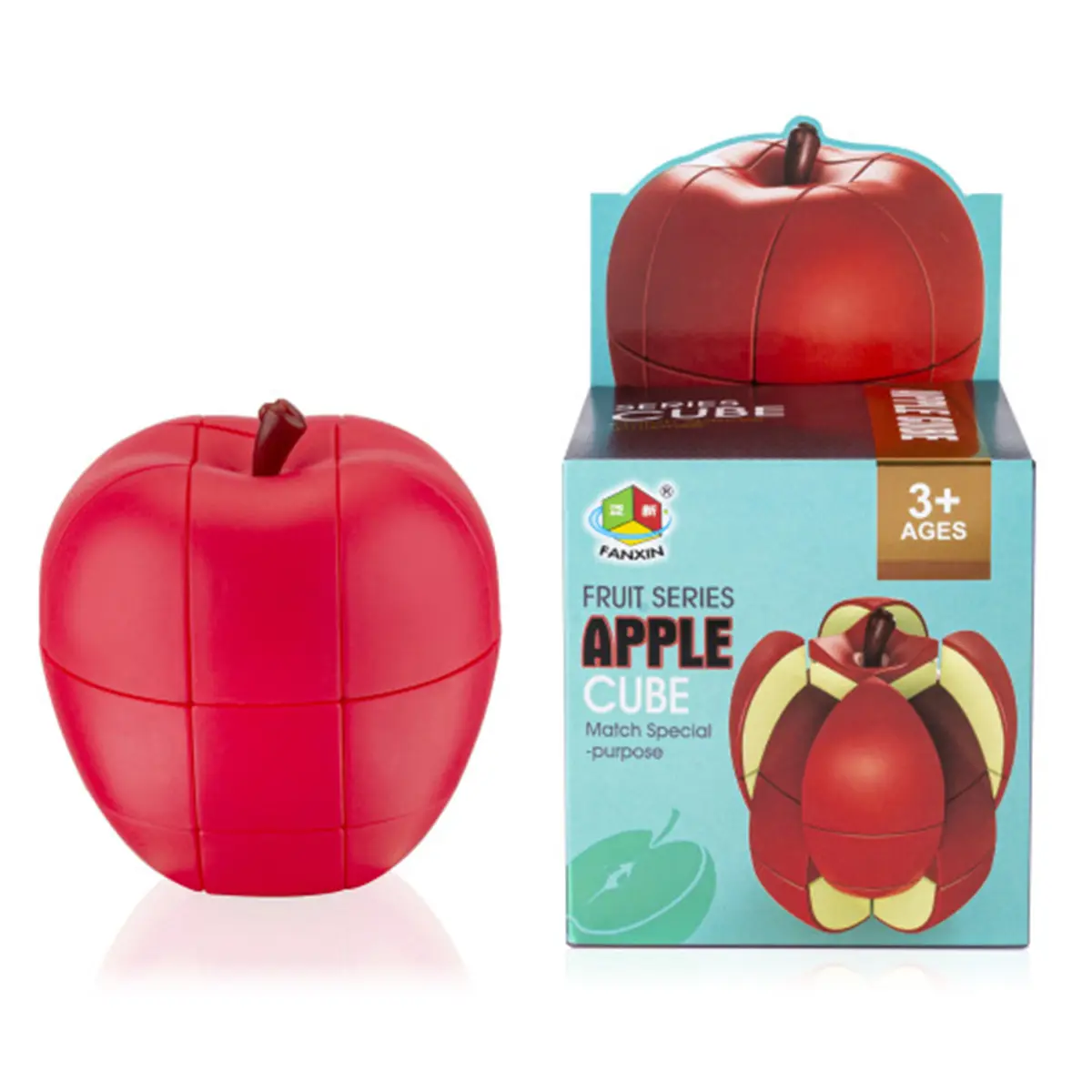 Puzle de plástico ABS con forma de fruta, juguete de cubo mágico de manzana, plátano, naranja, pera, venta al por mayor