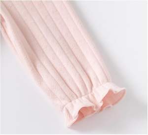 Combinaison à manches longues pour bébé fille, en coton doux côtelé avec boutons, <span class=keywords><strong>tenue</strong></span> de printemps pour nouveau-né, fabriquée en Chine - Product Image 5