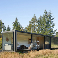 Nouvelle Maison Modulaire Préfabriquée Standard en Conteneur, Maison Mobile Compacte à Panneaux Sandwich sur Roues, Bâtiment de Bureau Moderne, Centre Commercial, Hôpital, Extérieur