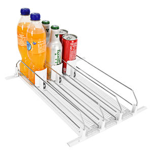 Эффективный умный диспенсер для напитков с пружинным механизмом, лоток-органайзер для бутылок и банок с газировкой для холодильника - Product Image 1