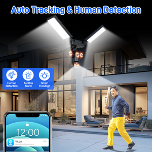 Cámara Solar Inalámbrica 4G/LTE con 3 Lentes y 3 Pantallas, Seguimiento Automático <span class=keywords><strong>de</strong></span> 360° ° Alarma con Sirena y Batería V380 Pro CCTV para Exteriores - Product Image 3