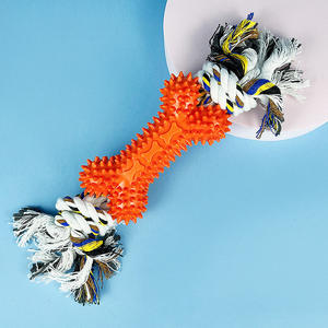 Durevole TPR e <span class=keywords><strong>PVC</strong></span> Pet giocattoli interattivi nodo osso da masticare e dentizione corda sostenibile e per piccoli animali - Product Image 3