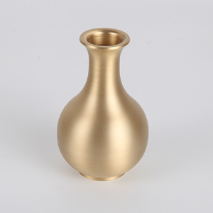 Pure copper vase, high-end, light luxury, modern minimalist creative large vase ornament for living room flower arrangement and - Product Image 1