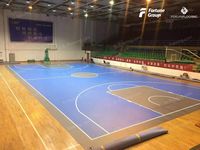 Alfombrilla de suelo de cancha deportiva de PVC personalizable de color modular antideslizante ecológica de alta calidad para múltiples deportes