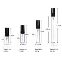 2ml 3ml 5ml 10ml Testeur d'essai de pulvérisation portable Échantillon de bouteille de parfum en verre Bouteille de tube de distribution de parfum