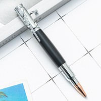 Bolígrafo Táctico Multifuncional al por Mayor con Forma de Bala, Mecanismo de Cerrojo, Clip Metálico Tipo Rifle, Punta de Bola con Tinta Negra de 1.0mm