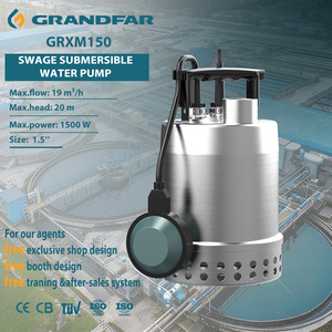 Grandfar 220V 19m Head 20m³/h Stainless Steel Clean Water <b>Submersible</b> Sewage <b>Pump</b> GRXm150 Stainless Steel Construction Ensures D - Product Image 1