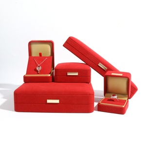 High-end Jewelry Packaging Storage Box Micro Fiber Jewelry Gift <b>Boxes</b> Vintage <b>Ring</b> Necklace Bracelet Box with Logo - Product Image 4